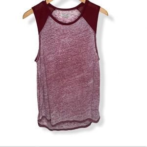 American Eagle Muscle Tank Top Sleeveless Shirt Burgundy Women’s Medium